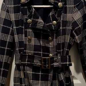 Black and Silver plaid lightweight jacket
